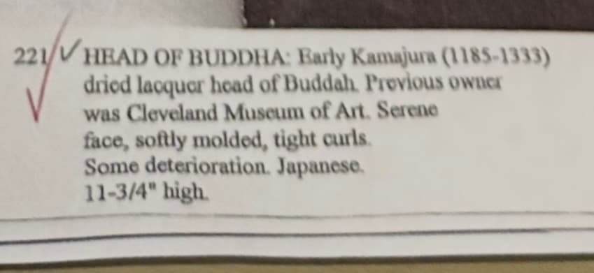 Close-up of Buddhist bust