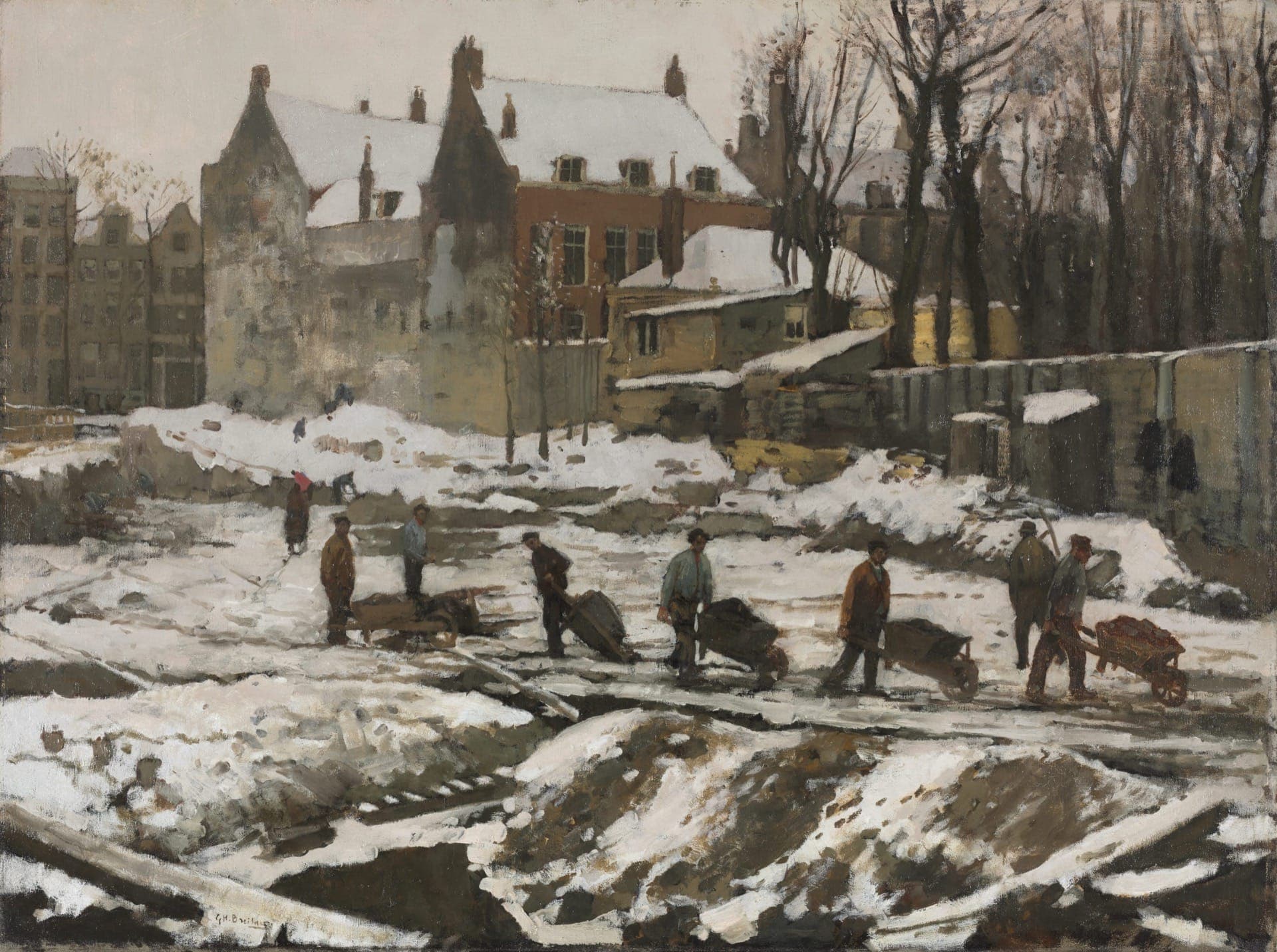 Construction Site In Amsterdam George Hendrik Breitner