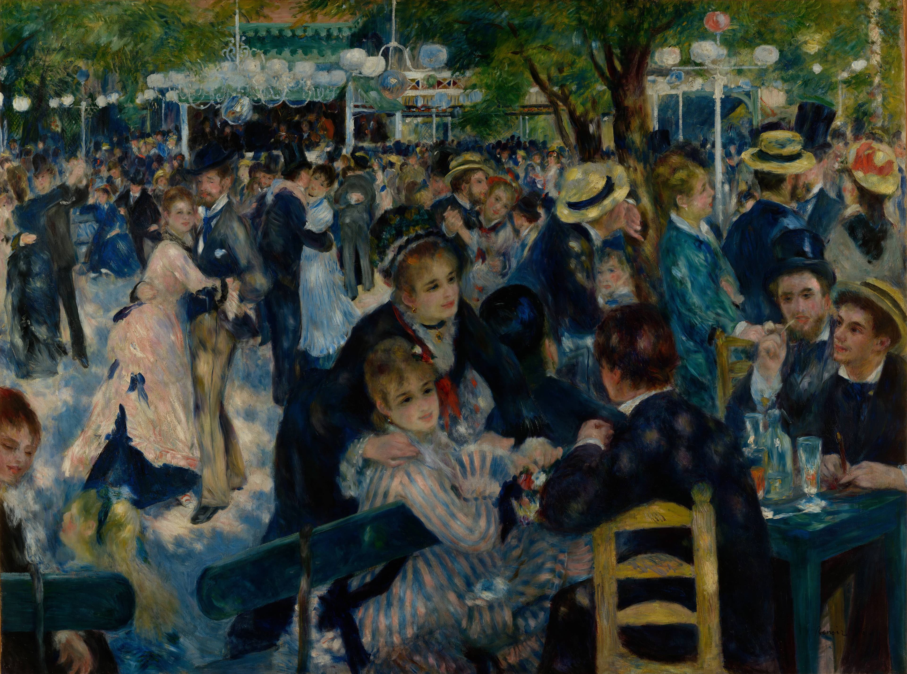 Dance At Le Moulin De La Galette Pierre Auguste Renoir