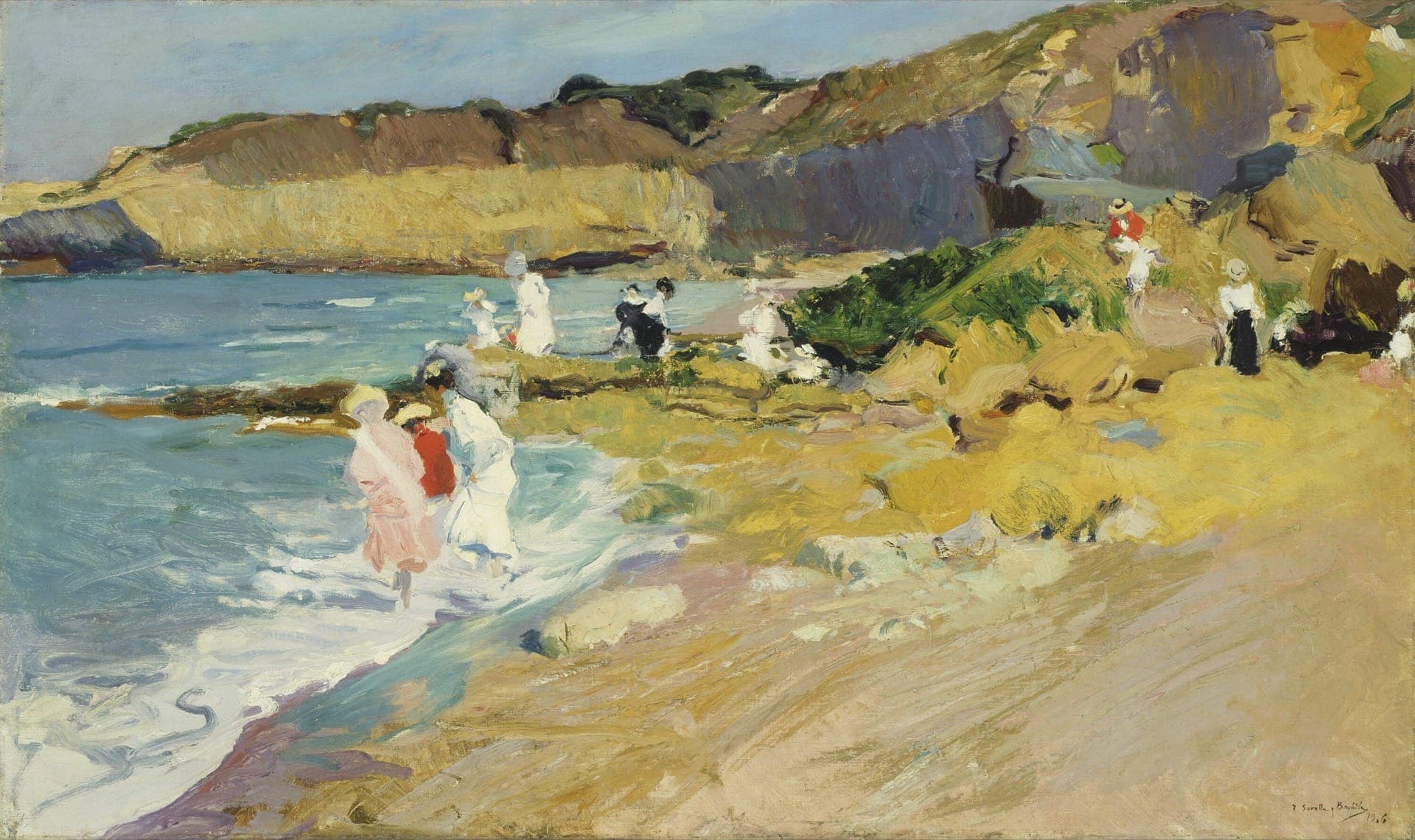 Rocks At The Lighthouse Biarritz Joaquín Sorolla Y Bastida
