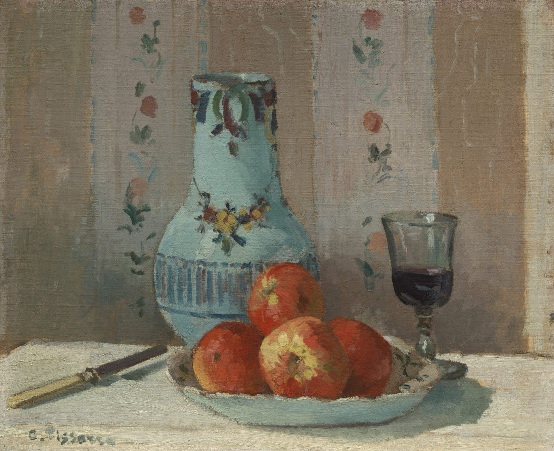 Still Life With Apples And Pitcher Camille Pissarro