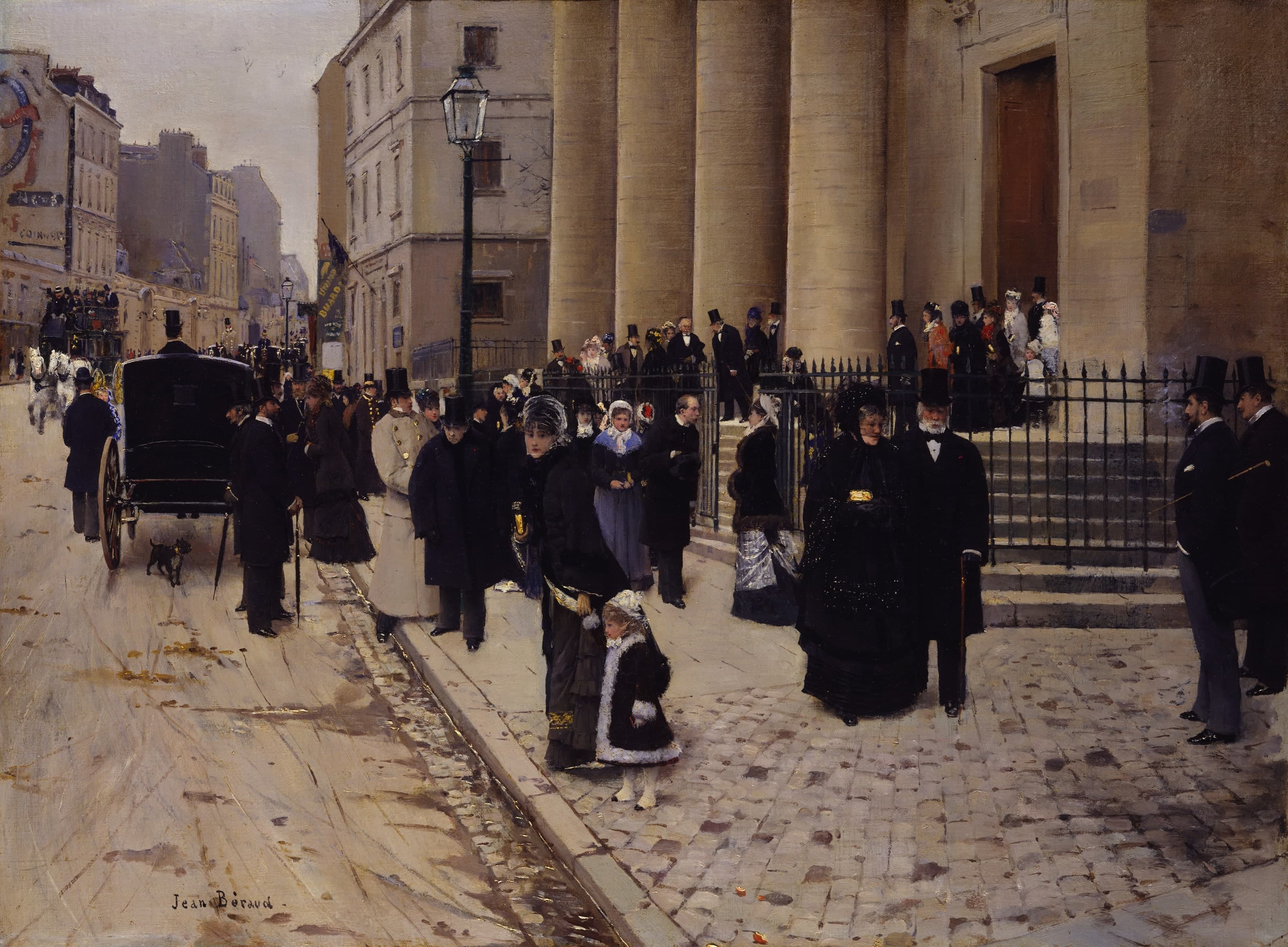 Sunday At The Church Of Saint Philippe Du Roule Paris Jean Beraud