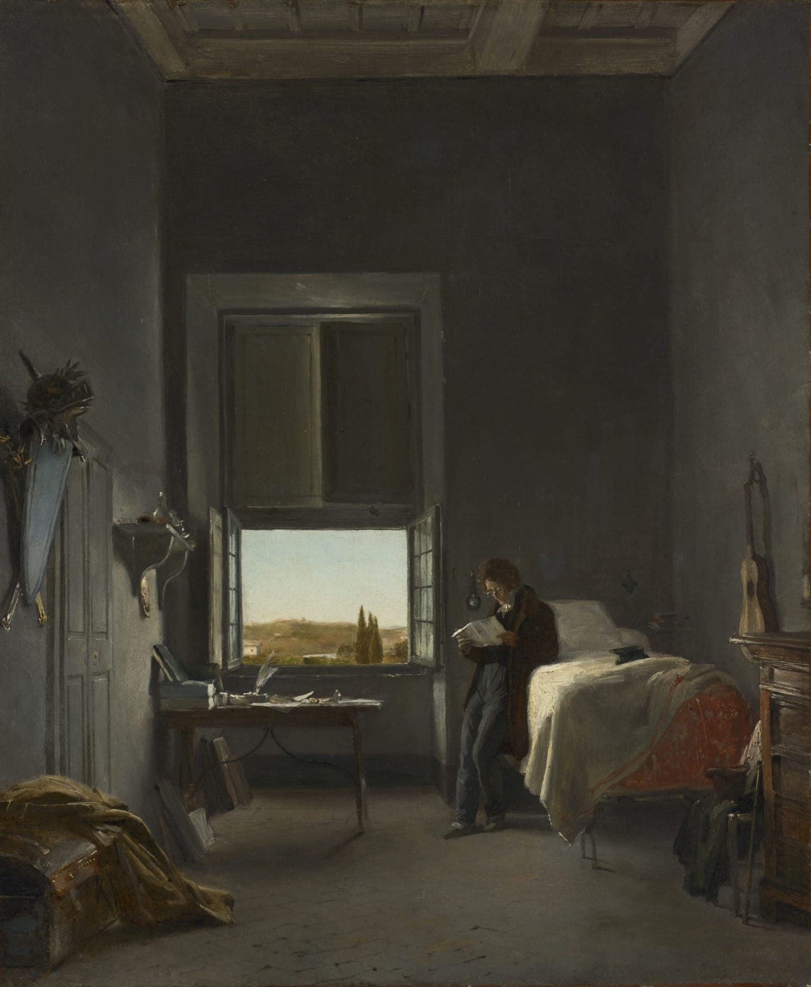 The Artist In His Room At The Villa Medici Rome Léon Cogniet
